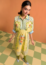 Verdant Kimono Dress
