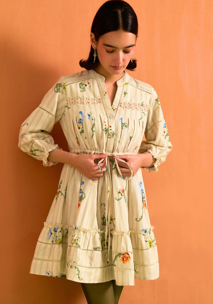 Verdant Mini Stripe Dress