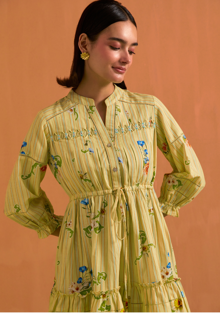 Verdant Mini Stripe Dress