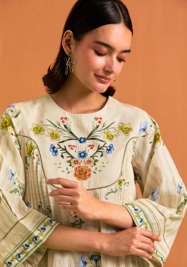 Verdant Yoke Dres