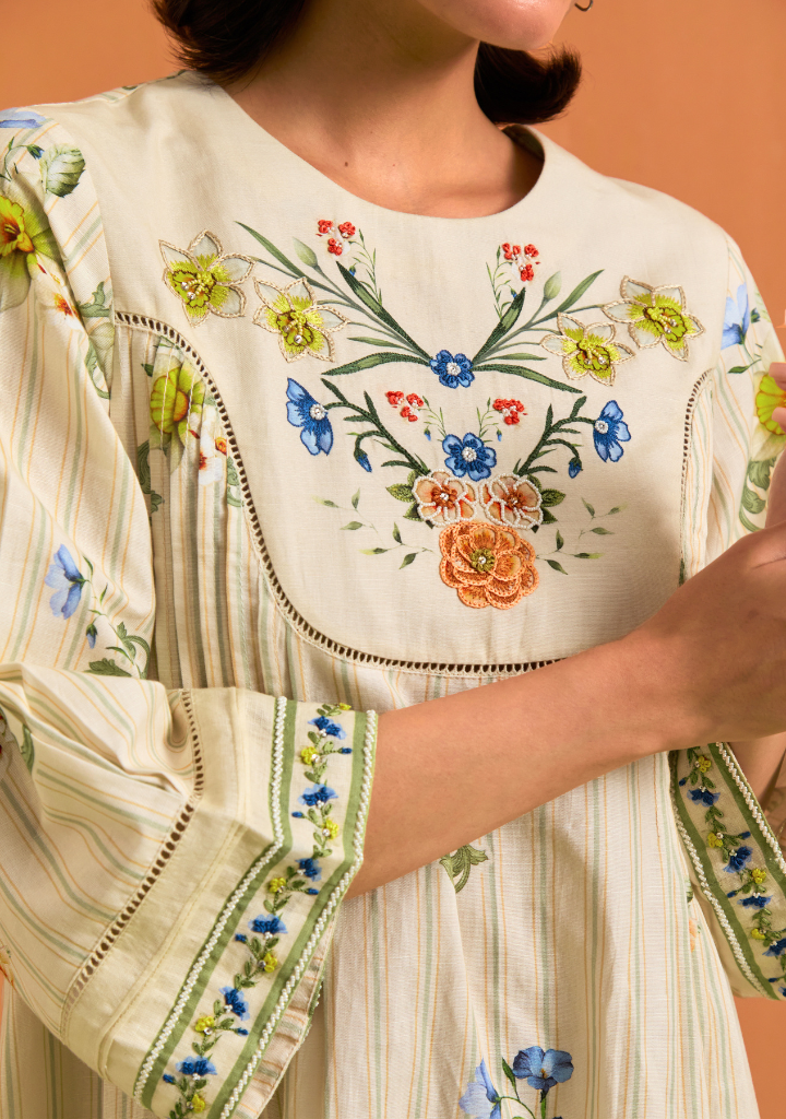 Verdant Yoke Dres