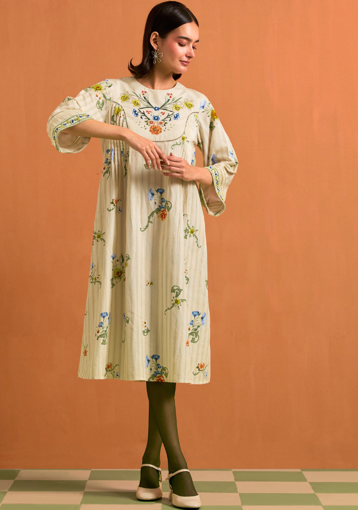 Verdant Yoke Dres