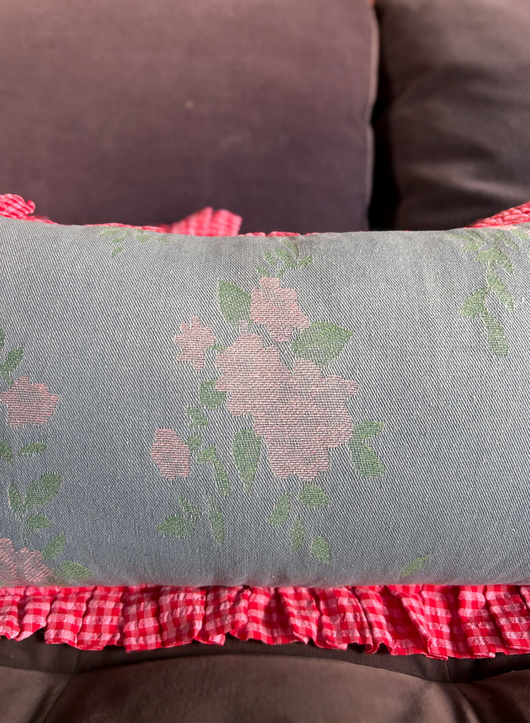 Vintage Garden Ruffles Cushion Cover