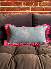 Vintage Garden Ruffles Cushion Cover