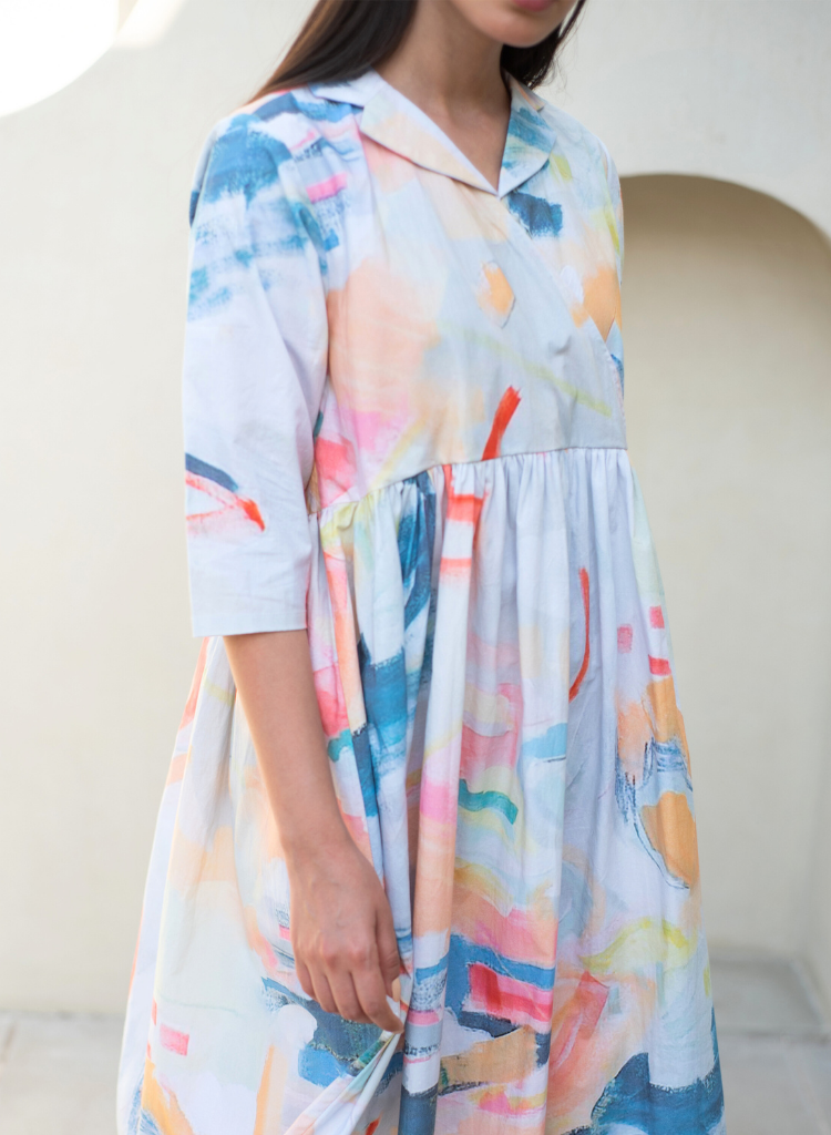 Voila Cuban Collar Dress