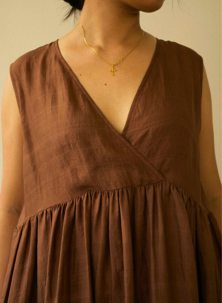 Walnut Angrakha Dress