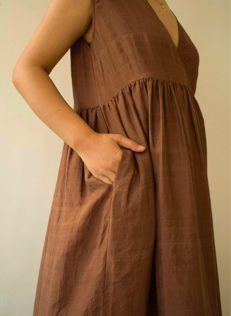 Walnut Angrakha Dress