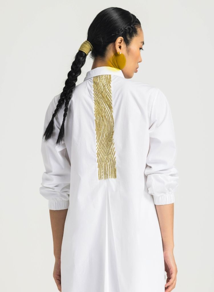Wave Embroidered Tunic