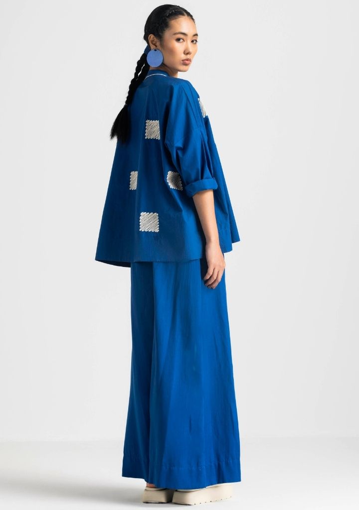 Wave Embroidery Top Set