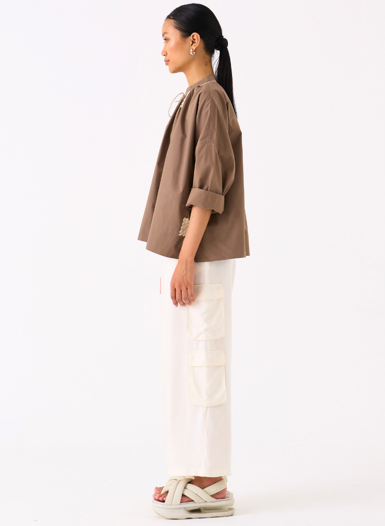 Wave Embroidery Top Set