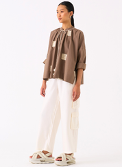 Wave Embroidery Top Set