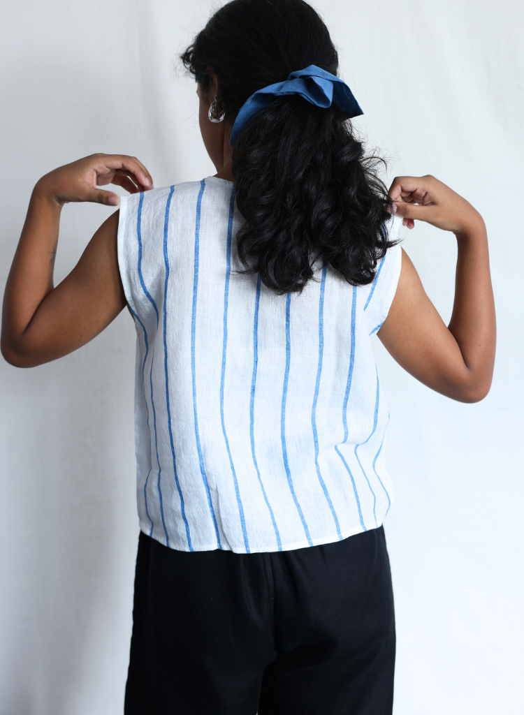 Waves Linen Vest