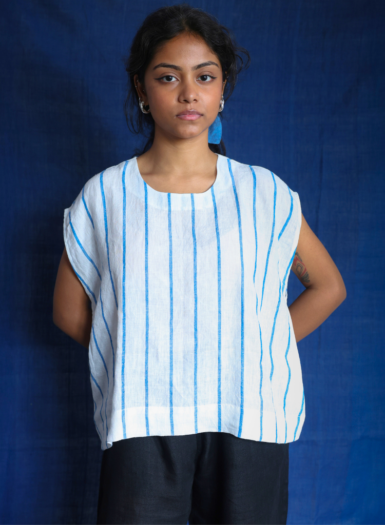 Waves Linen Top