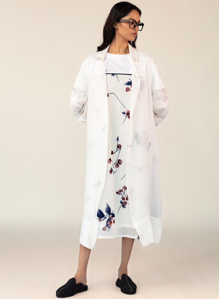 White Organza Overlay