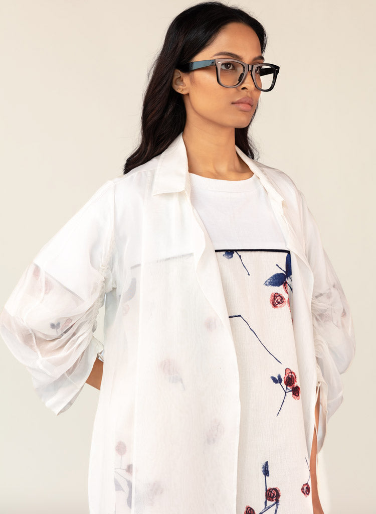 White Organza Overlay