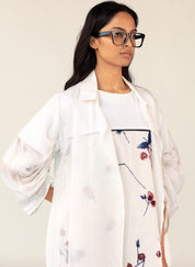 White Organza Overlay