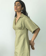 Wide Sleeve Midi Dress