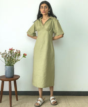 Wide Sleeve Midi Dress