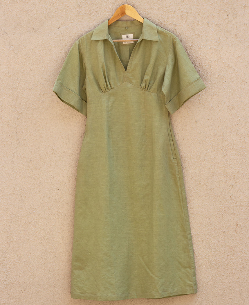 Wide Sleeve Midi Dress