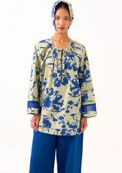 Wide Sleeve Gather Neck Top