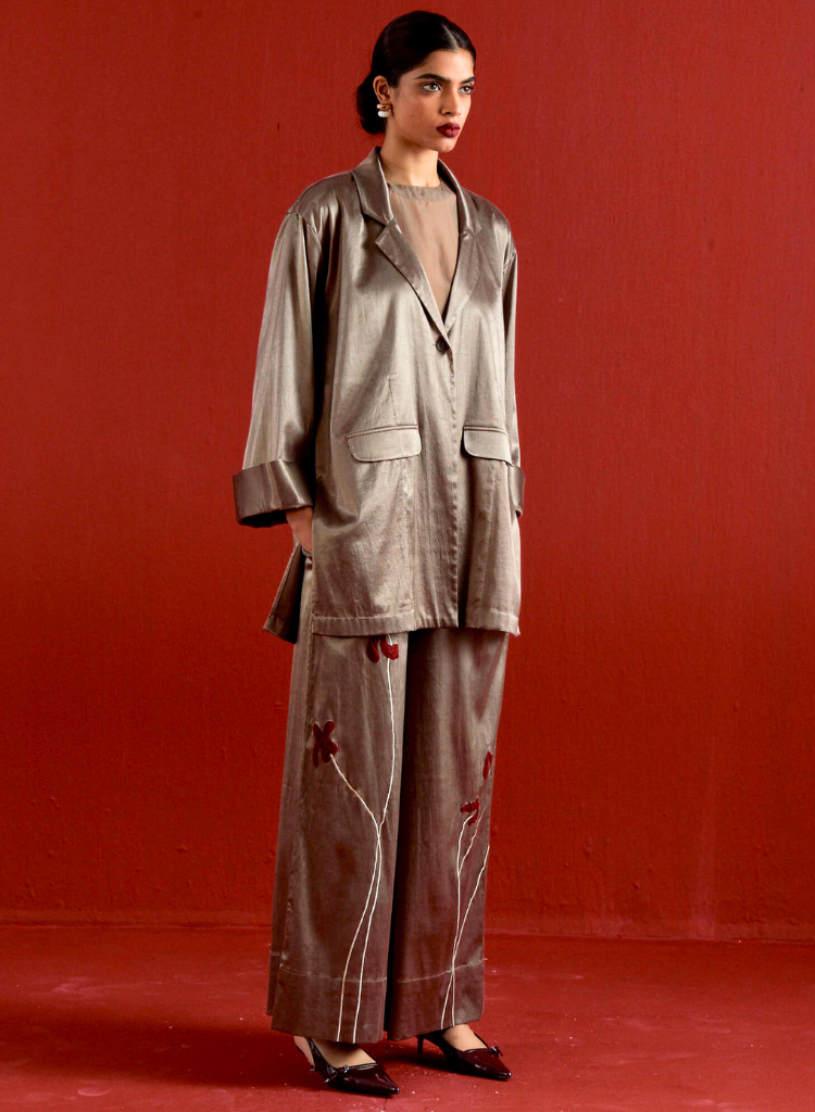 Wide Sleeve Jacket Set