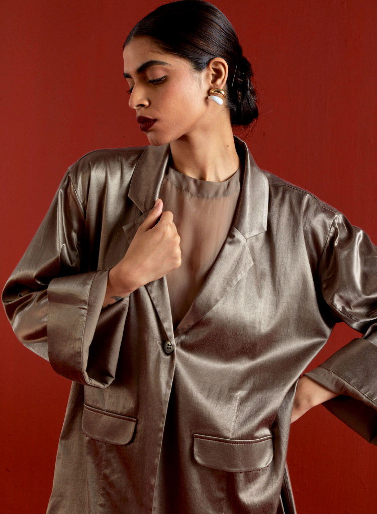 Wide Sleeve Jacket Set