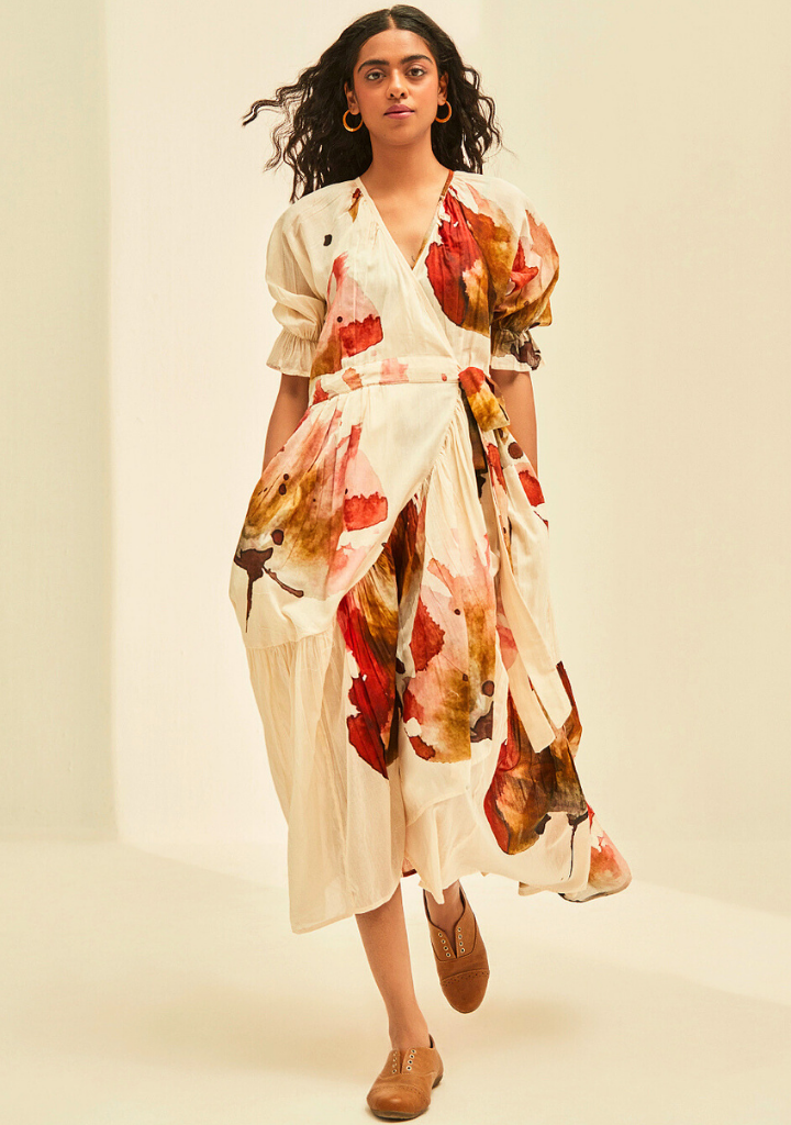 Wild Poppy Wrap Dress