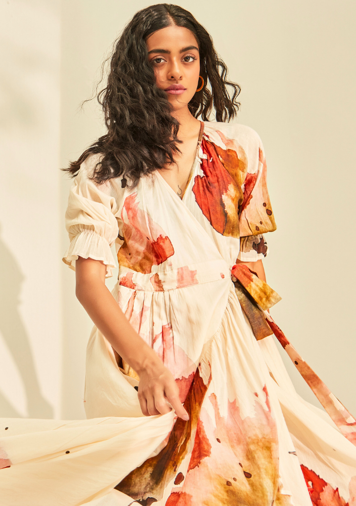 Wild Poppy Wrap Dress