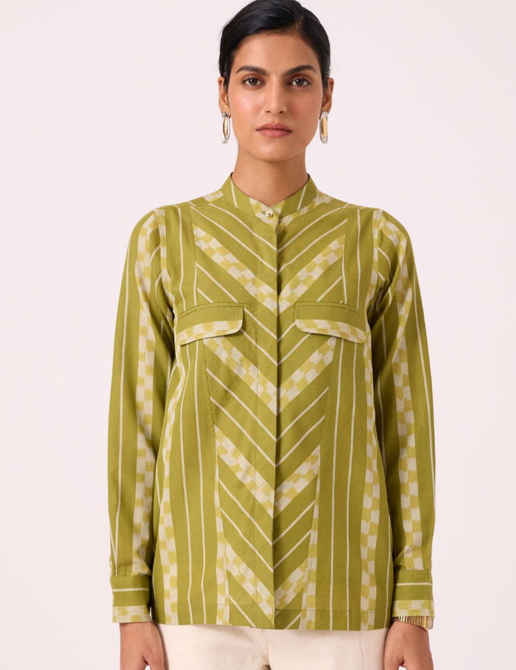 Wilde-Striped-Ikat-Shirt-Green-A.png