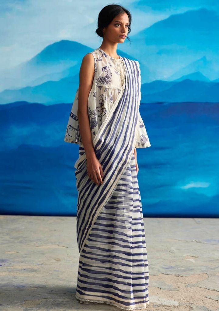 Willow Stripe Saree