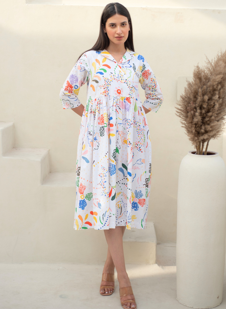 Wilmar Cuban Collar Dress