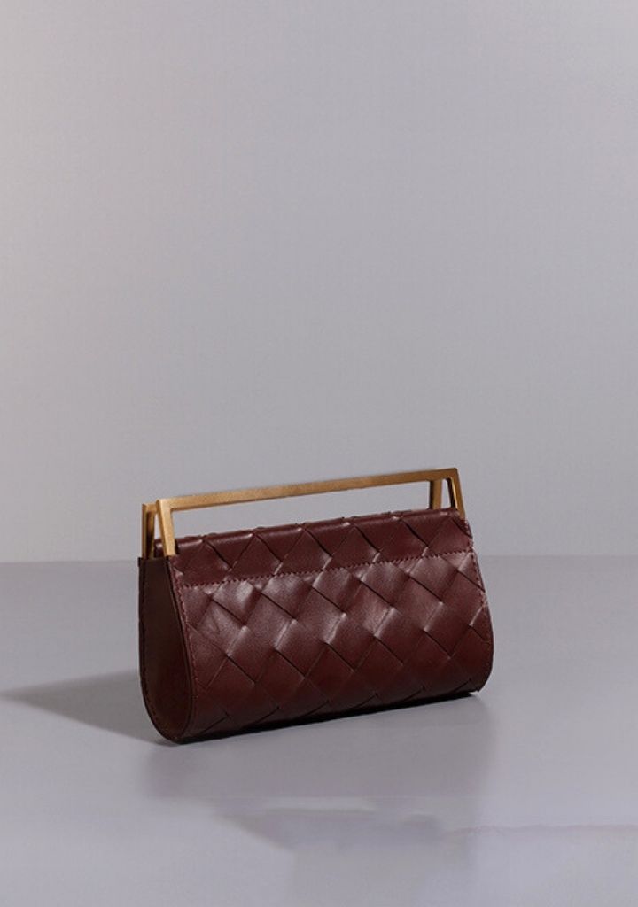 Woven Foldover Clutch