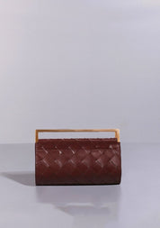 Woven Foldover Clutch