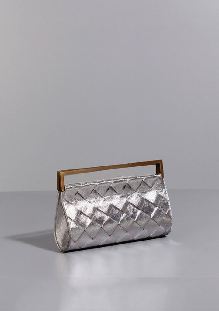 Woven Foldover Clutch