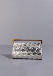 Woven Foldover Clutch