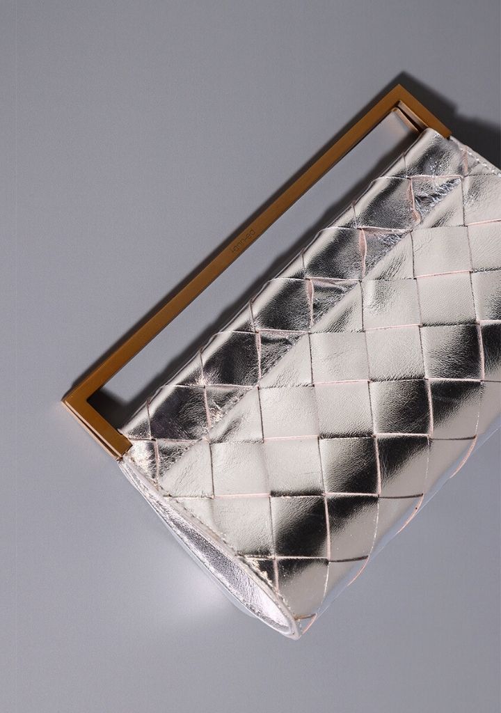 Woven Foldover Clutch