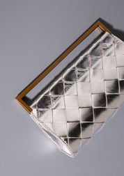 Woven Foldover Clutch