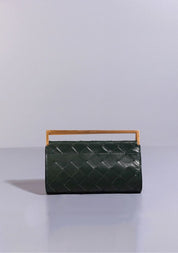 Woven Foldover Clutch
