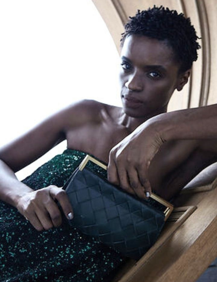 Woven Foldover Clutch