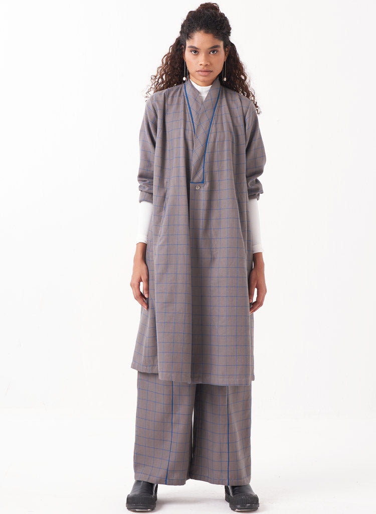 Wrap Collar Emb Check Set