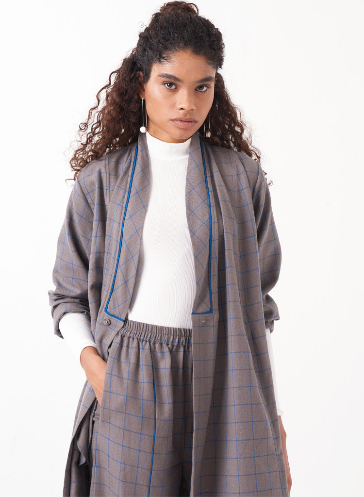 Wrap Collar Emb Check Set