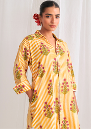 Yellow Floral Kurta Set
