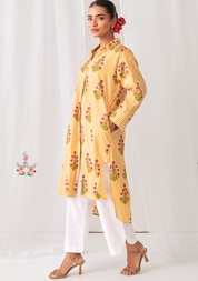 Yellow Floral Kurta Set