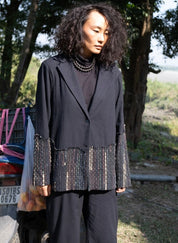 Black Green Yin Yang Blazer