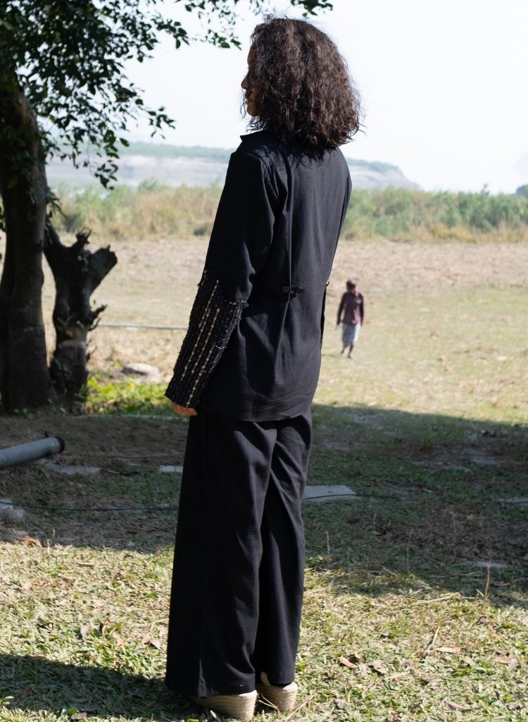 Black Green Yin Yang Blazer