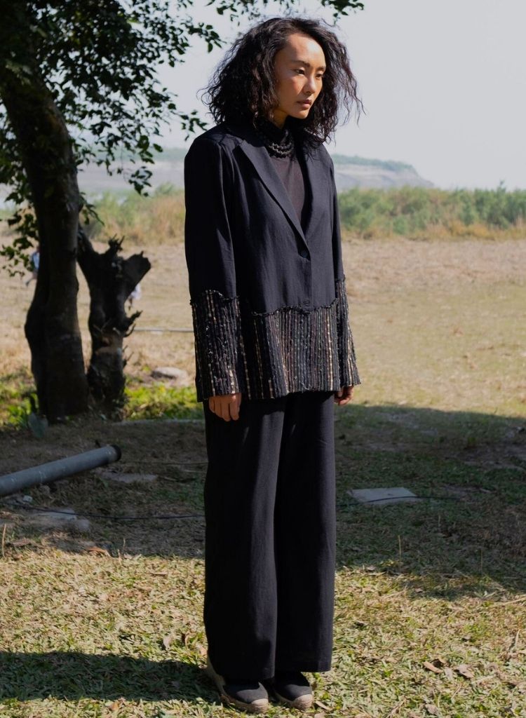 Black Green Yin Yang Blazer