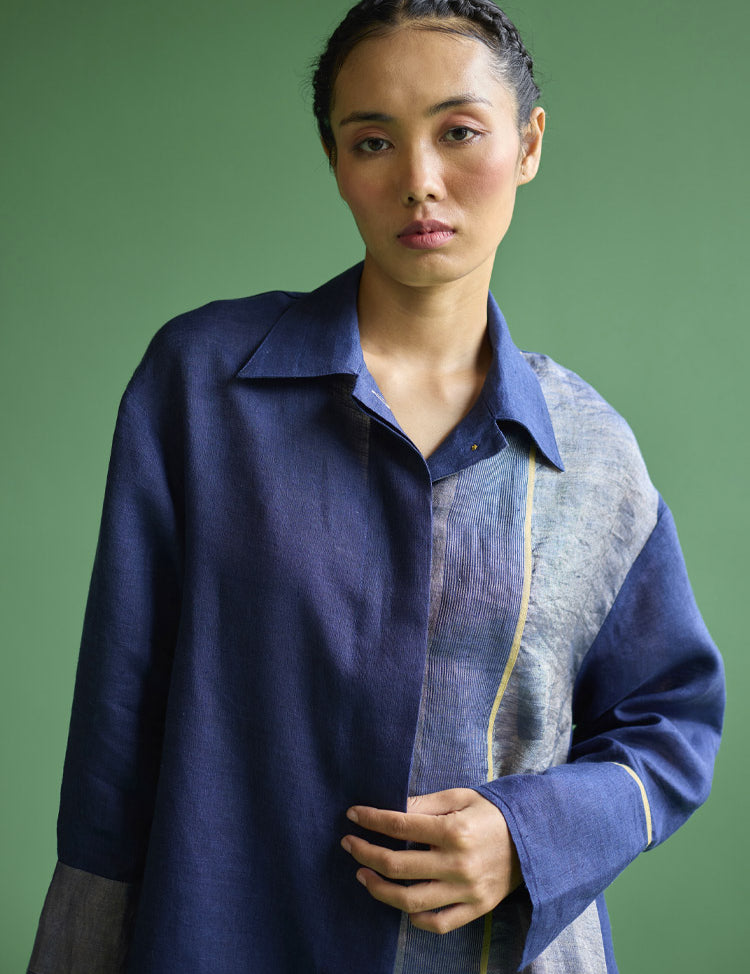 Ziza-Metallic-Shirt-Kurta-Navy-D.jpg
