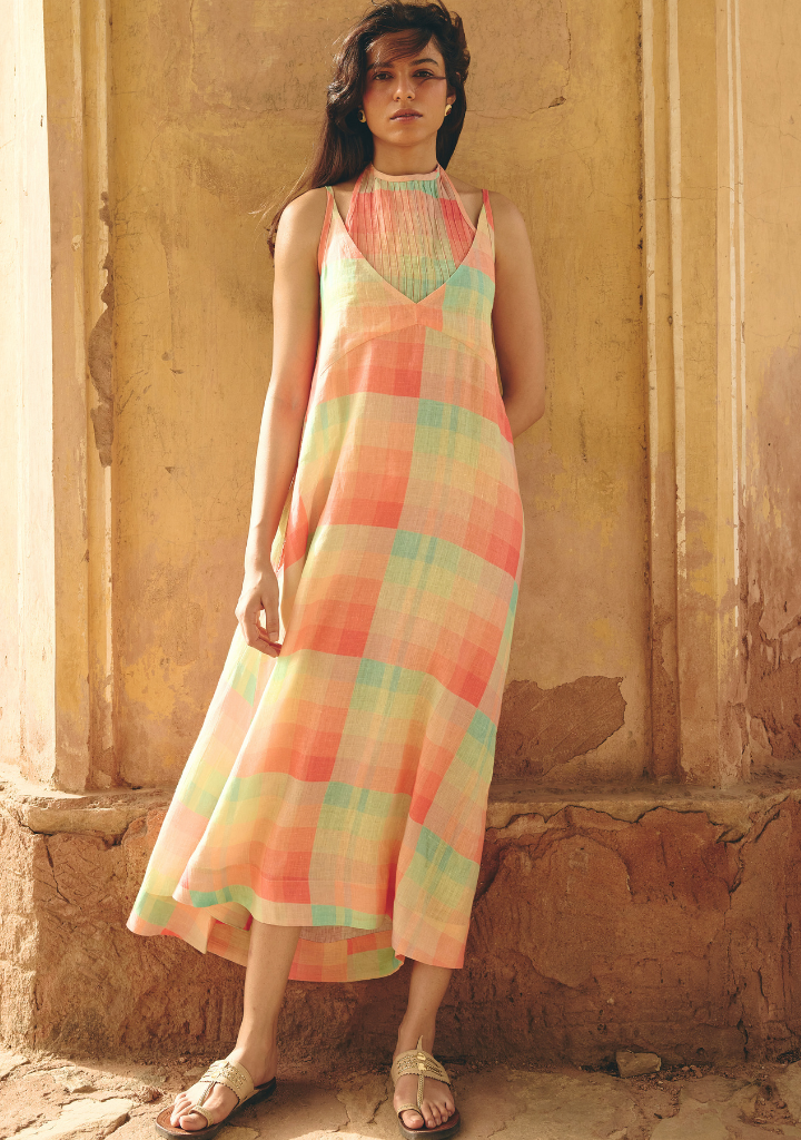 Zoe Tie-up Long Dress