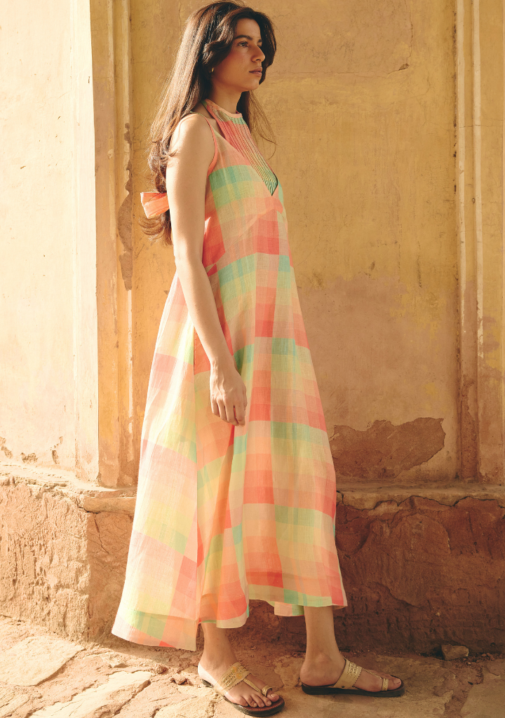 Zoe Tie-up Long Dress