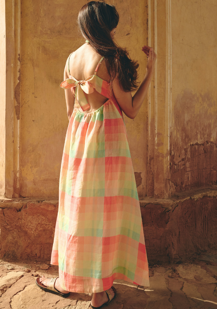 Zoe Tie-up Long Dress